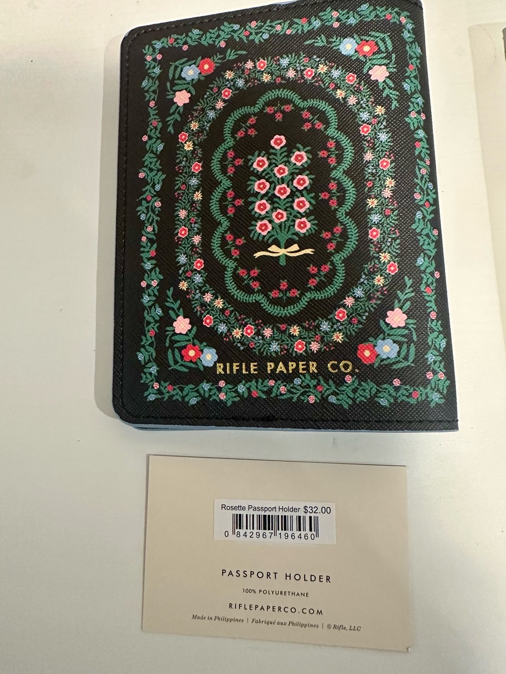 Rifle Paper Co. Black Floral Passport Holder - Picture 5 of 7